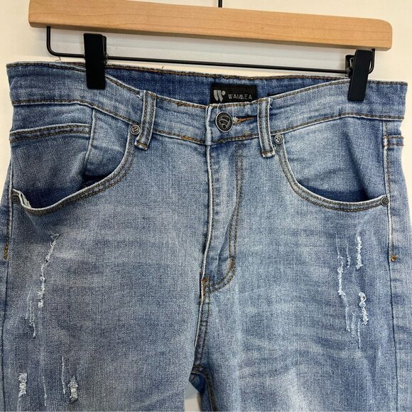 Waimea Skinny Fit Jeans Men's 30 x 32 Distressed Denim Straight Leg - Picture 4 of 8